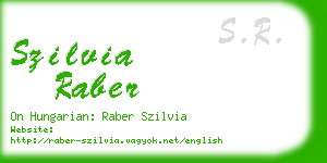 szilvia raber business card